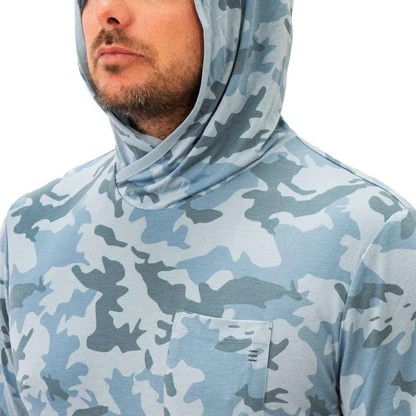 Free Fly Men's Bamboo Lightweight Hoody - Water Camo, 2XL