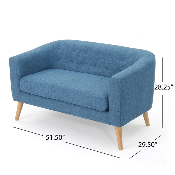 Bridie Mid-Century Fabric Loveseat by Christopher Knight Home (muted Purple)