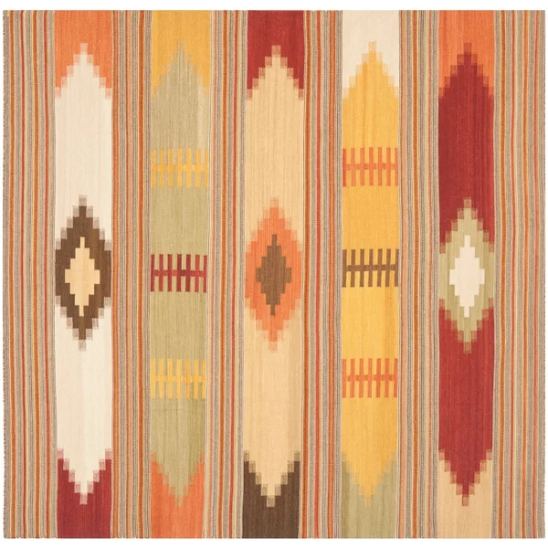 Kilim Rug - Red- (5&X5& Square) - Safavieh