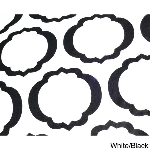 Superior Scroll Park Cotton Rich 600 Thread Count Sheet Set - California King, White/Black