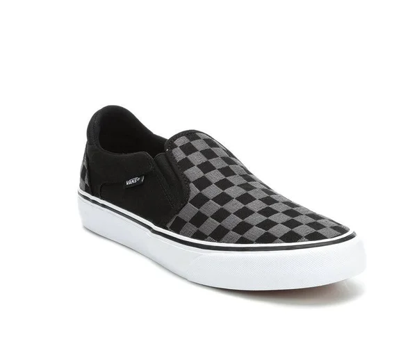 Vans Mens Asher Deluxe Slip on Sneakers - Black - Size 8M