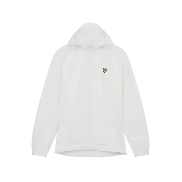 Lyle and Scott Zip Through Hooded Jacket, White