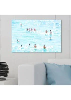 Oliver Gal 'Afternoon at The Beach by Tal Paz-Fridman' Nautical and Coastal Wall Art Canvas Print - Blue - Brown - 24 x 16