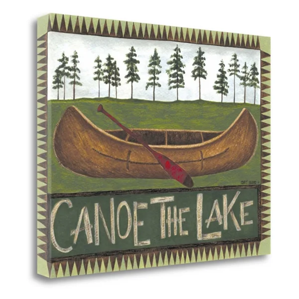 Tangletown Fine Art SBCS1192-3224c Canoe on The Lake by Cindy Shamp Wall Art