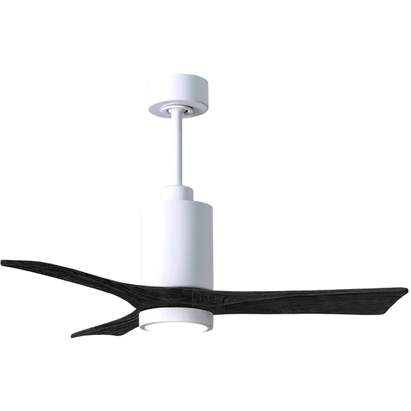 Patricia Ceiling Fan by Matthews Fan Company, Gloss White, PA3-WH-BK-60