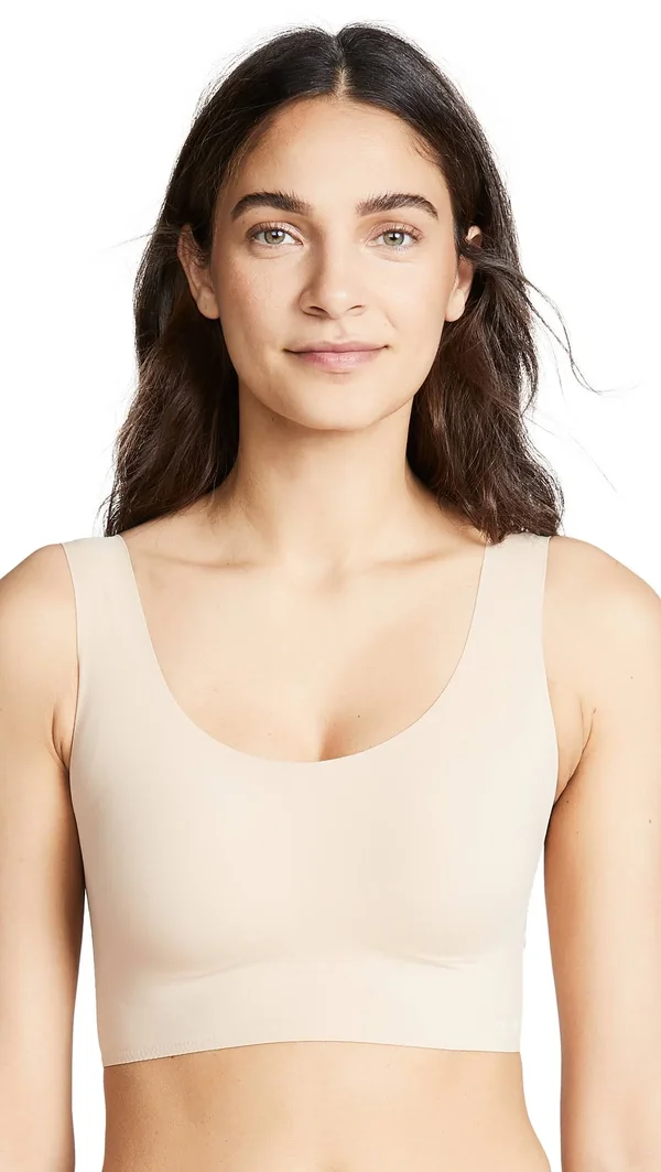 Calvin Klein Invisibles Lightly Lined Scoop Neck Bralette - Bare (QF4782) S