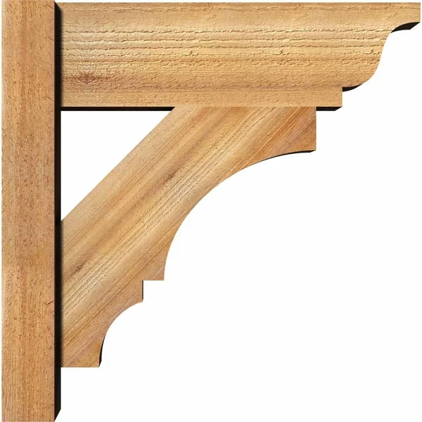 Ekena Millwork 6 in. x 24 in. x 20 in. Western Red Cedar Balboa Traditional Rough Sawn Outlooker