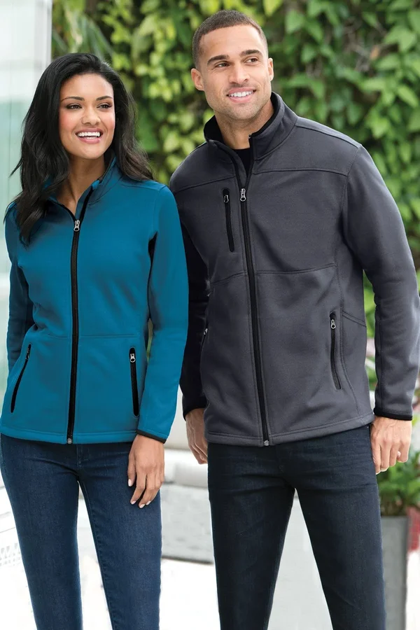 Port Authority F222 Pique Fleece Jacket - Black - 4XL