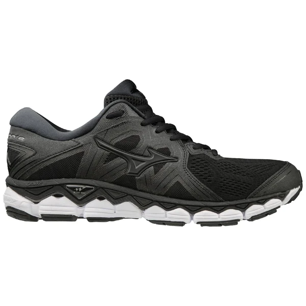 Mizuno - Men's Wave Sky 2 Running Shoe, Black, Size 7