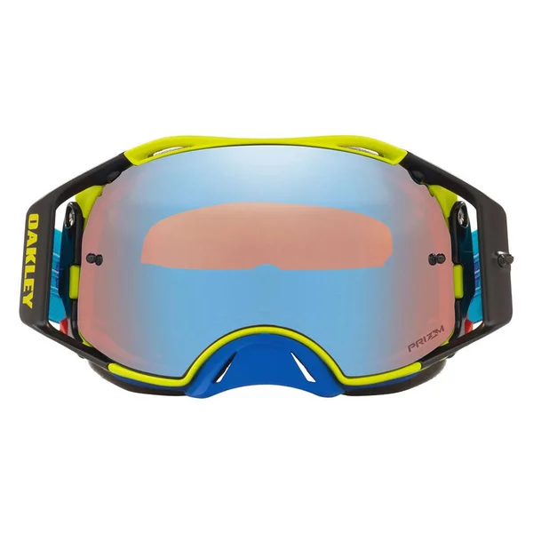 Oakley Airbrake MX Tuff Blocks Green Lens Blue