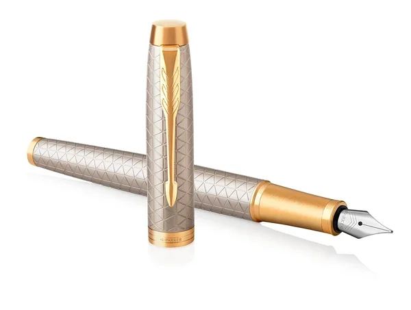 Parker Im Premium Fountain Pen - Warm Silver & Gold - Medium NIB