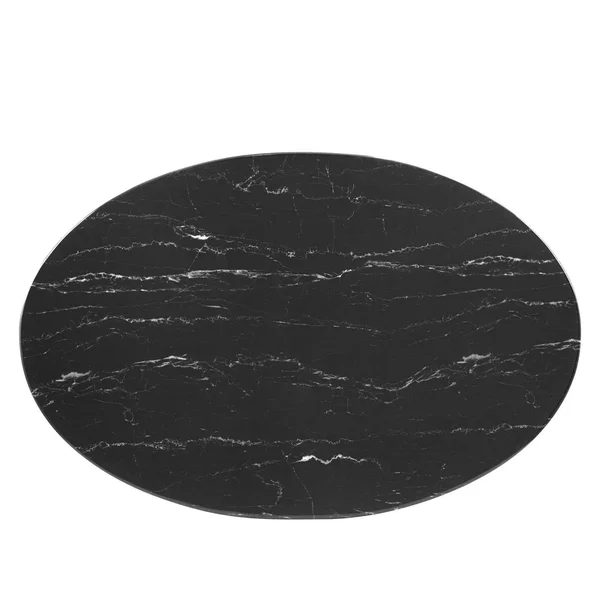 Modway Gold Black Lippa 42x22 Oval Artificial Marble Coffee Table