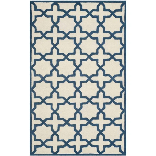 Safavieh Cambridge Rug CAM125 Ivory - Navy, 2&3x22 x 3&9x22