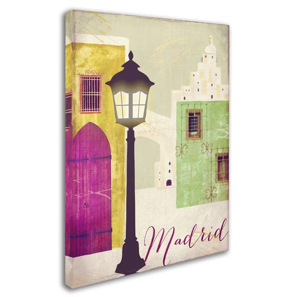 Trademark Fine Art Retro Cities IV Canvas Art by Color Bakery, Size: 18 x 24