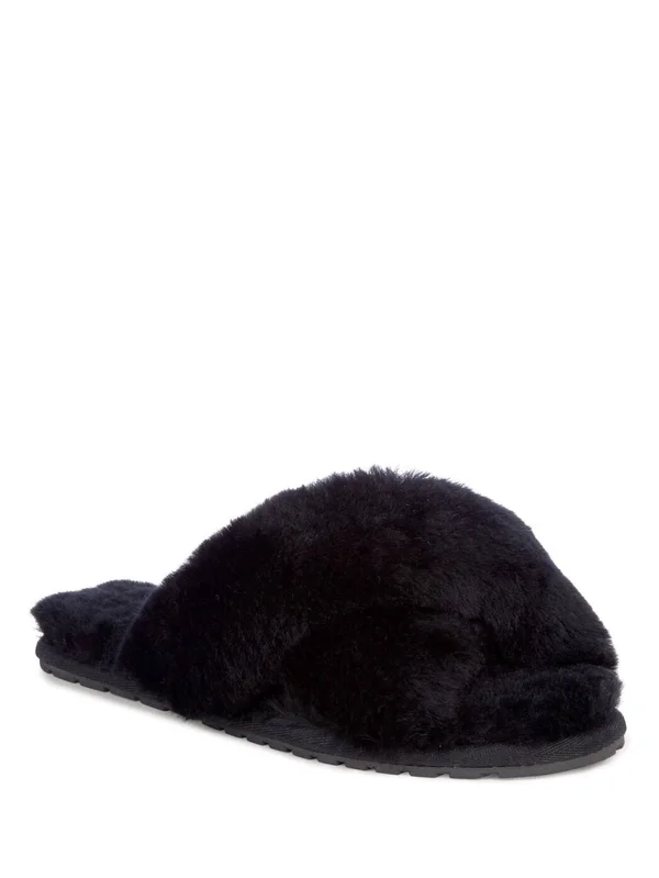 Emu Women's Mayberry Spa Slipper - Size: 5, Black Sheepskin