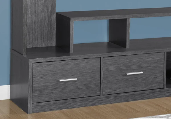 Monarch Specialties 60x22 TV Stand with Display Tower-Grey