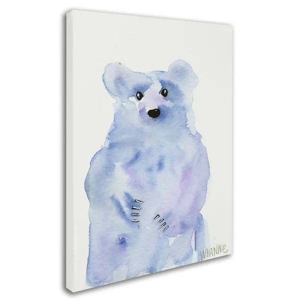Trademark Fine Art Wyanne 'Blue Bear' Canvas Art - 35x47
