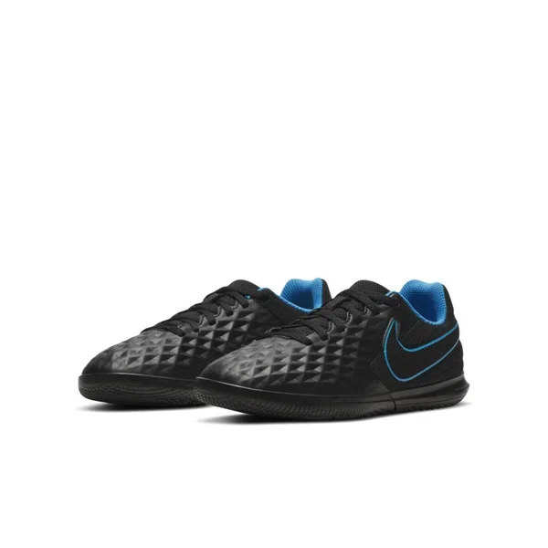 Nike Kids& Tiempo Legend 8 Club Indoor Soccer Shoes, Black
