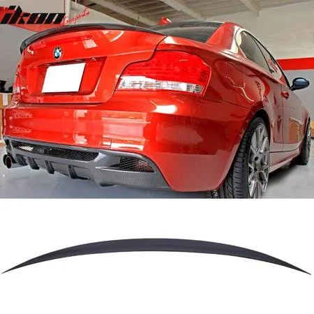 Fits 07-13 BMW 1- Series E82 2DR Coupe ABS Rear Trunk Spoiler, Black