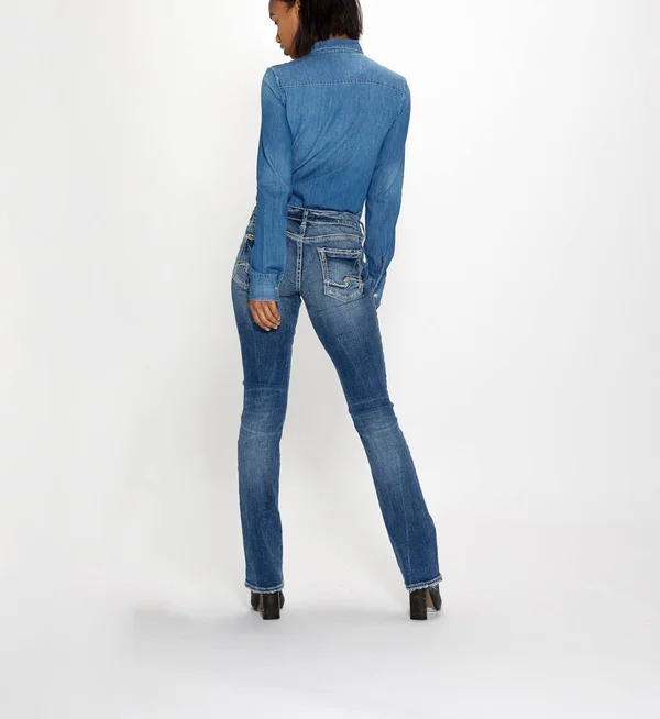 Silver Jeans Co. Women's Suki Mid Rise Slim Bootcut Jeans