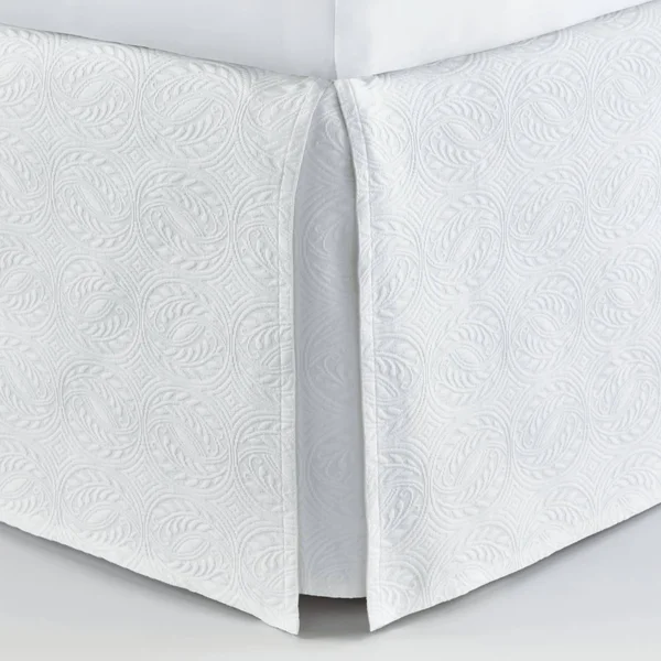 Peacock Alley Vienna Bedskirt - King, White