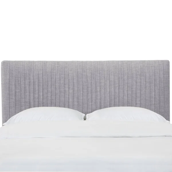 Layla King Pleated Headboard, Quick Ship - Gray