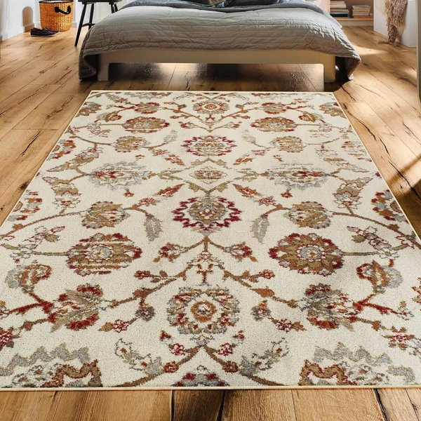 Miranda Haus Brookshire Vintage Florals Indoor Area Rug Collection - Blue 8' x 10'
