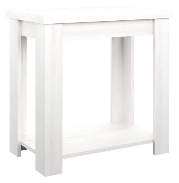 Pulaski Transitional Wood End Table Rustic White Weathered Oak