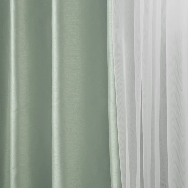 Aurora Home Mix & Match Faux Silk Blackout Tulle Sheer 4 Piece Panel Curtain Set - 52x84 - Navy