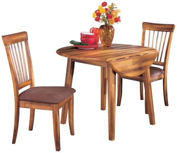 Ashley Berringer Round Drop Leaf Table - Rustic Brown