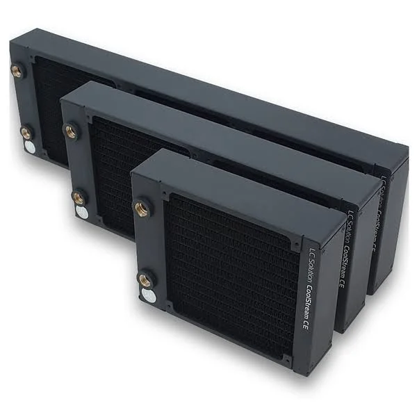EKWB EK-CoolStream CE 280 Radiator Dual Black, 320 x 145 x 45mm