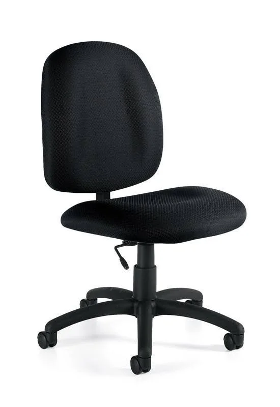 Offices to Go Armless Task Chair - Fabric - Black