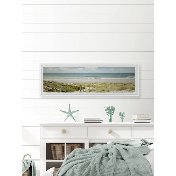 Marmont Hill A Distant View Framed Wall Art, Size: 15 inch x 45 inch
