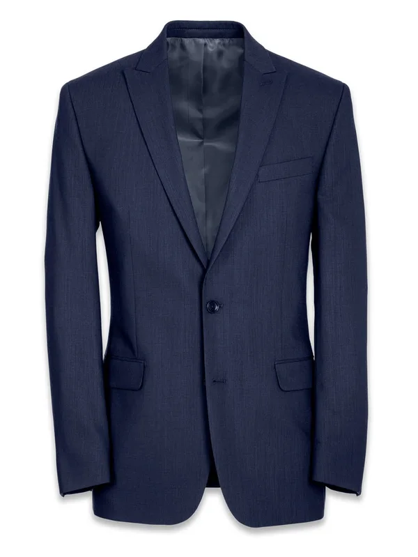 Men's Suit - Tailored Fit in Solid Navy Wool, Paul Fredrick
