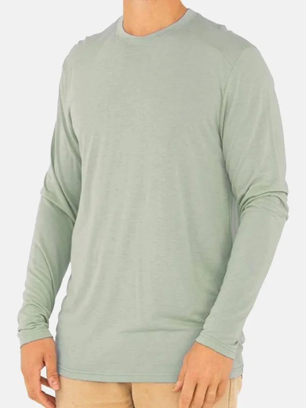 Free Fly Men's Bamboo Lightweight Long Sleeve Sea Glass - S