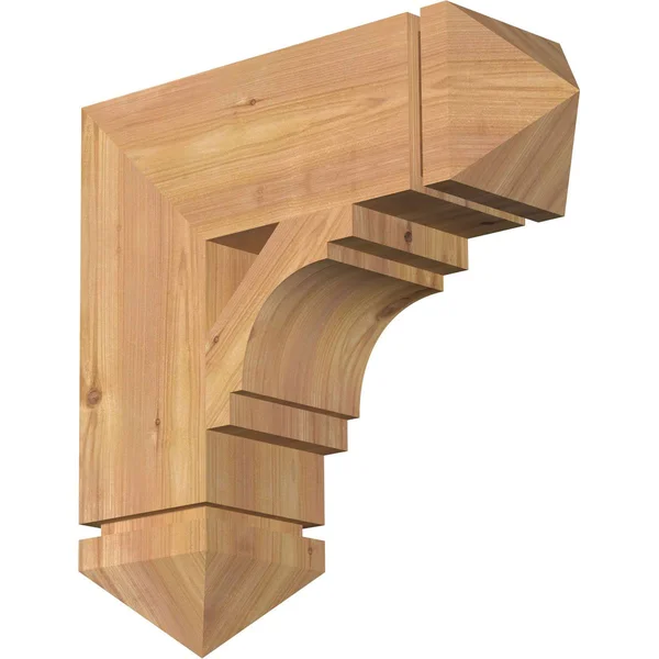 Ekena Millwork BKT06X18X18MRC03SWR 5 1/2x22W x 18x22D x 18x22H Merced Arts & Crafts Smooth BRACKET, Western Red Cedar
