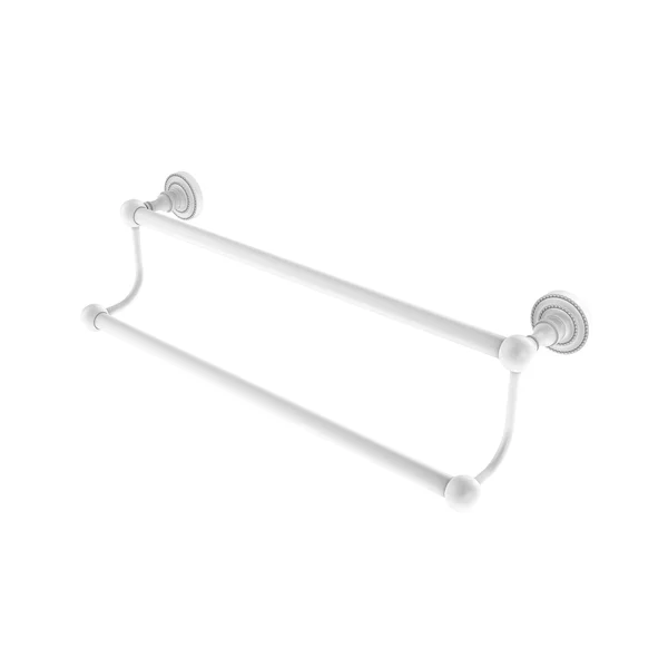 Allied Brass Dottingham Collection 24 inch Double Towel Bar Matte White