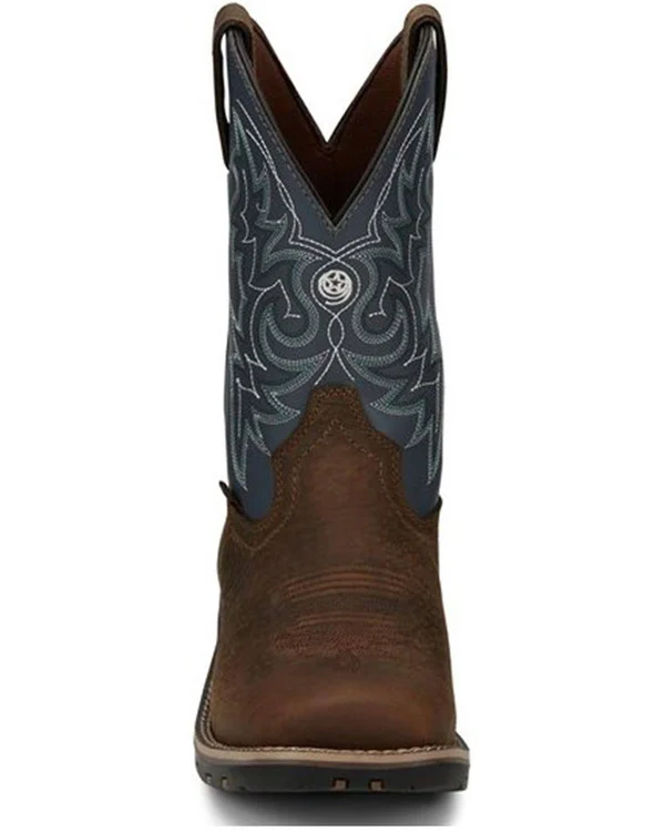 Justin Men's Fireman Waterproof Cowboy Boots Brown, 10.5 W