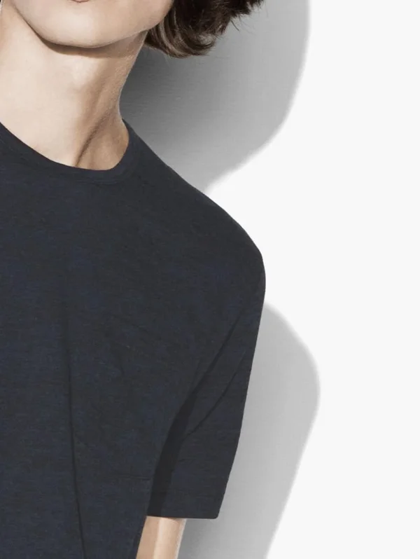 John Varvatos Short Sleeve Burnout Crew Neck - Blue Heather Xs