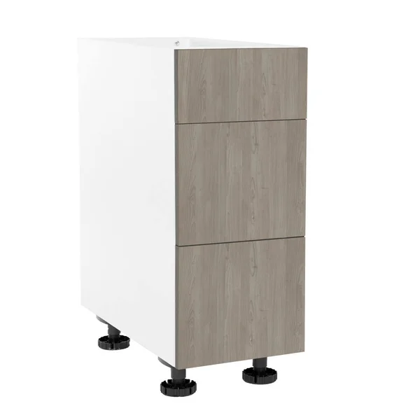 Cambridge Ready to Assemble Threespine 18 in. x 34.5 in. x 21 in. Stock Drawer Base Cabinet in Grey Nordic - Grey Nordic Wood