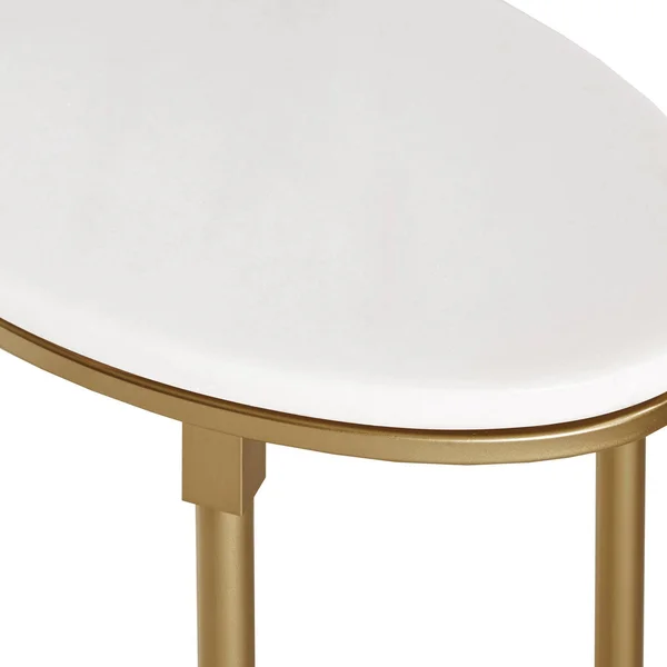 Madison Park Bordeaux End White/Gold Table