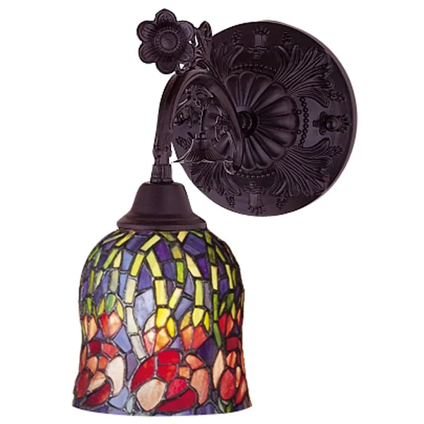 Meyda 6x22W Red Rosebud Wall Sconce 19019