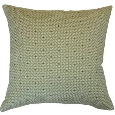 Kiska Geometric Throw Pillow Union Rustic Size: Height(24x22) x Width(24x22), Color: Light Green