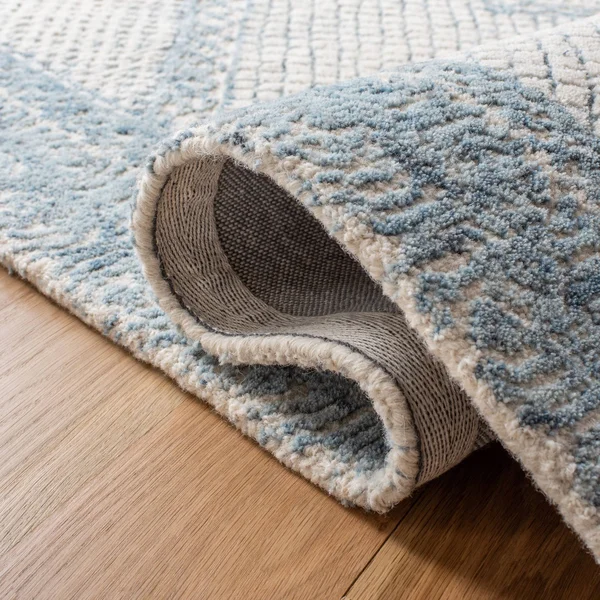 Safavieh 8& x 10& Abstract ABT345M Ivory - Blue Rug