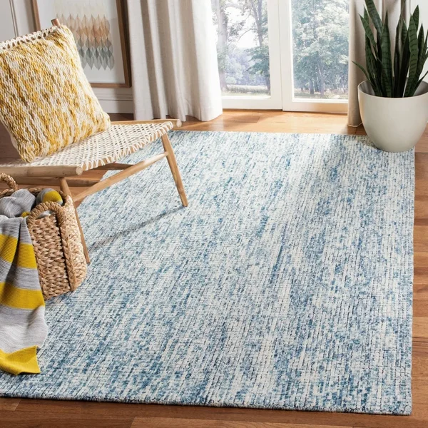 Safavieh 2&-3x22 x 8& Abstract ABT473M Ivory - Navy Rug
