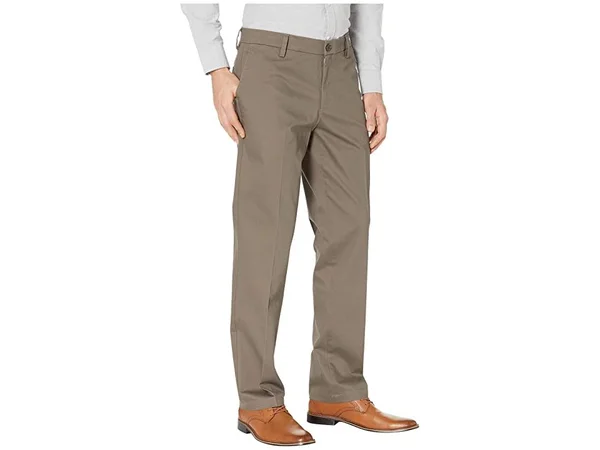 Dockers Men's Straight Fit Signature Lux Cotton Stretch Khaki Pant-Creased