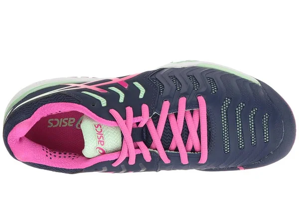 Asics Women`s GEL-Resolution 7 Tennis Shoes Blue and Pink Glow, Size: 6