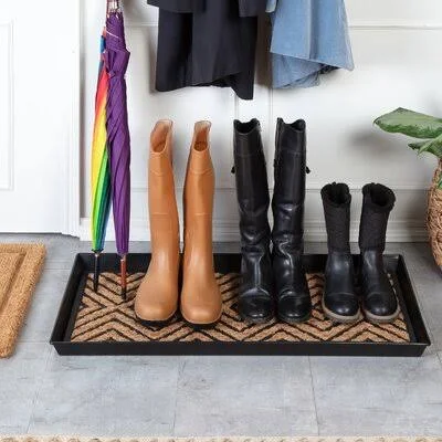 Giuliano Non-Slip Outdoor Boot Tray George Oliver Mat Size: 1.5x22 H x 34x22 W x 14x22 D