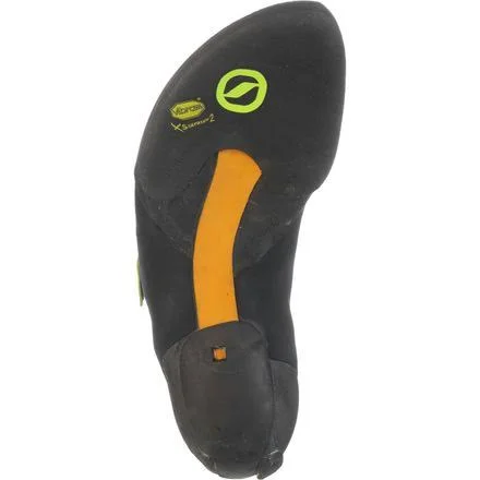 Scarpa Furia Climbing Shoe - 36.5 - Black - Lime