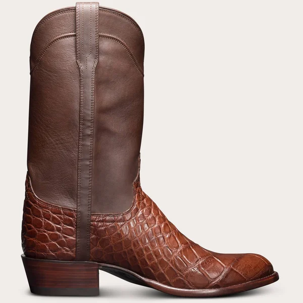 Tecovas - Men's Alligator Cowboy Boot, Walnut Brown 13 D-Average
